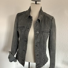 Damen Jeansjacke In Grau In Größe 34