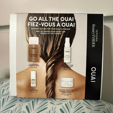 OUAI Hair Care Set Kit: Detox Shampoo, Leave-In Conditioner, Hair Oil, Scrub
