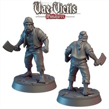 "Angry Villager" Vae Victis Miniatures D D Mordheim fantasy Frostgrave Townsfolk