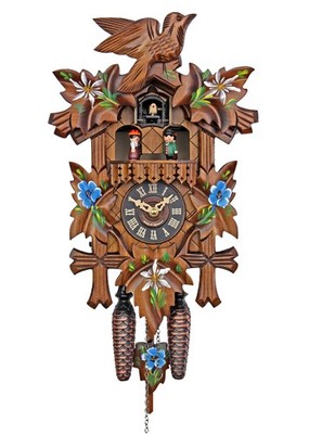 Engstler Quartz Cuckoo Clock - Alpine Flowers