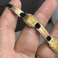 Antique Victorian 10K Yellow Gold Front Bracelet Missing Clasp