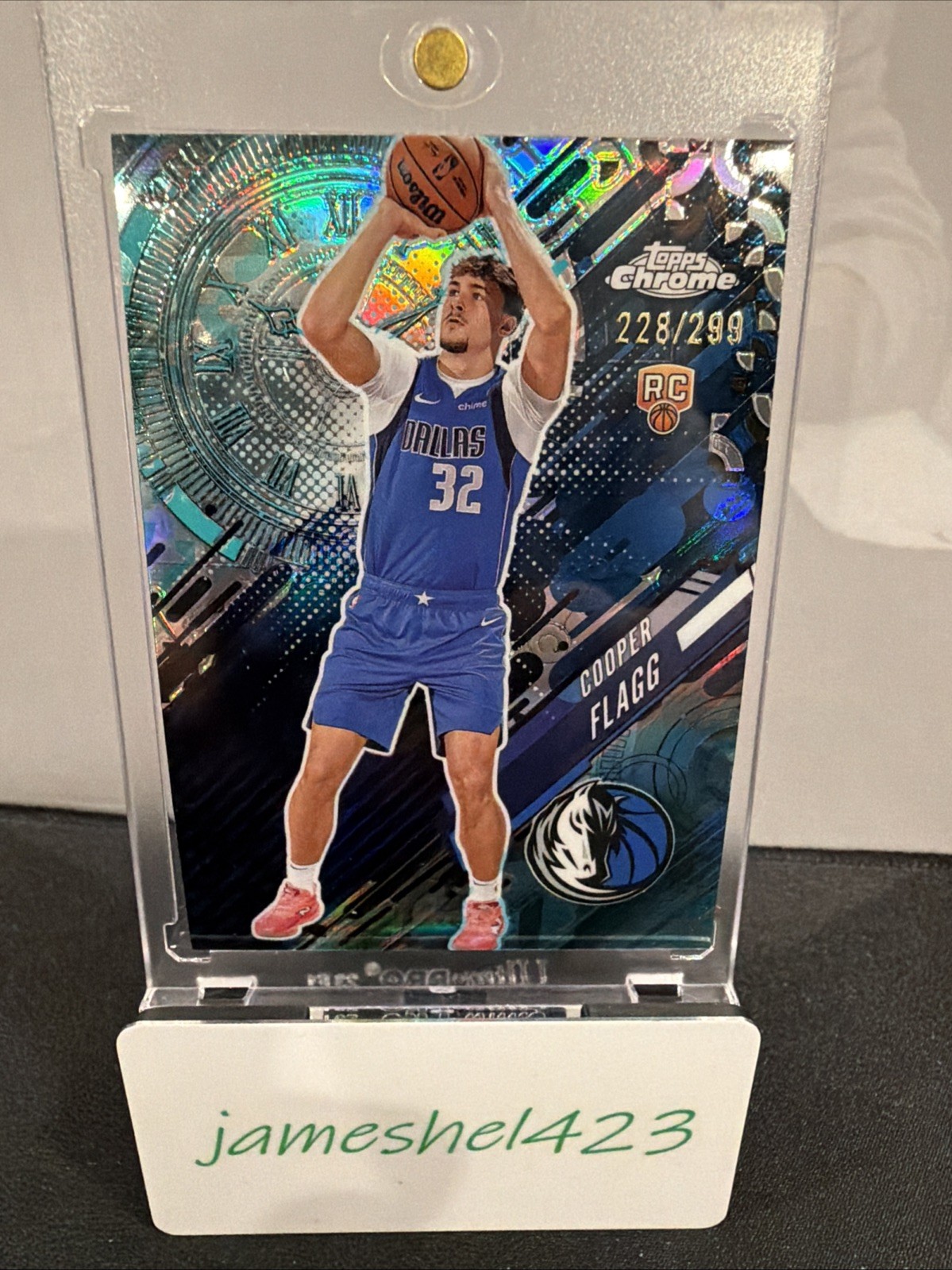 COOPER FLAGG 2025-26 Topps Chrome Go Time Insert Teal Refractor /299 Rookie SP