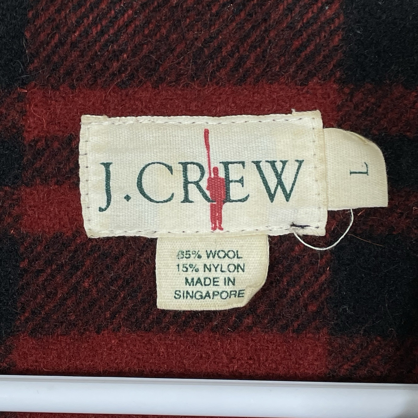 FILA Giacca uomo vintage J Crew remi quadri lana caccia Mackinaw grande full zip