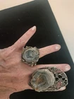 Vintage Beautiful Artisan Israel Druzy Ring/ Pendant 925 Handmade Perfection