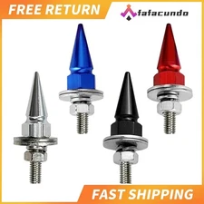 4PCS Aluminum Spike Motorcycle License Plate Frame Tag Bolts Screws 4 Colors