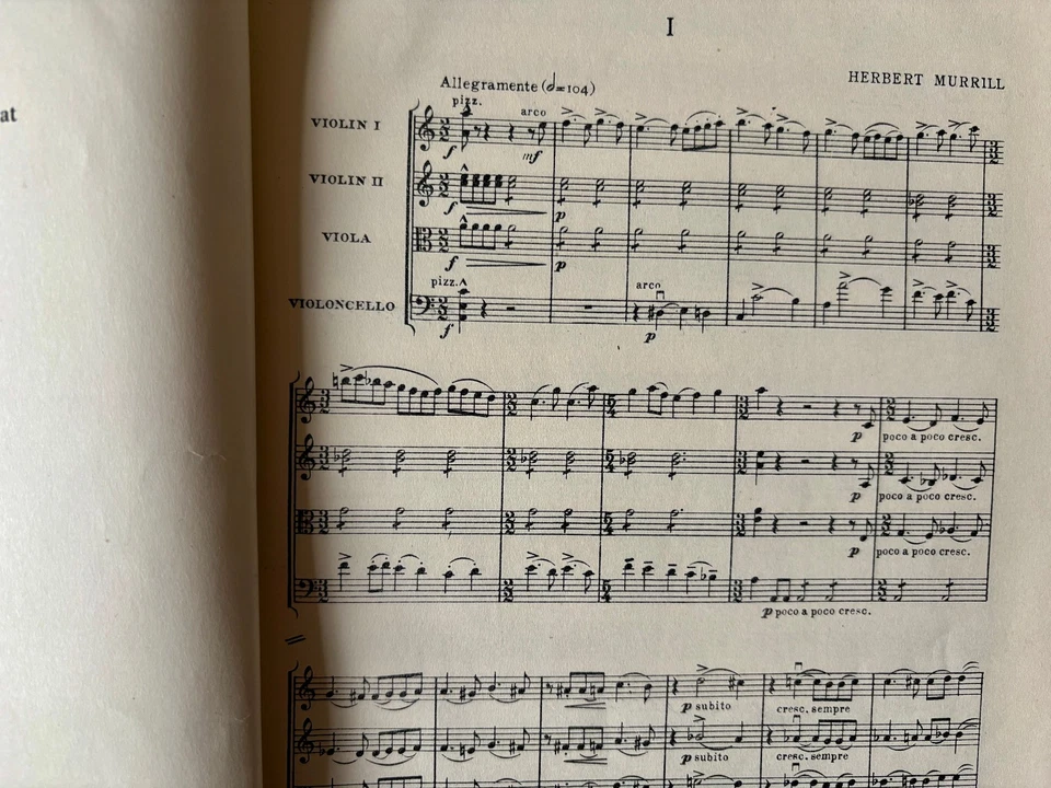 HERBERT MURRILL STRING QUARTET 4 X SHEET MUSIC BOOKS (1940) ENGLAND - Image 3 of 4