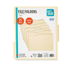 (2 pack) Pen+Gear Manila File Folders, Letter Size, 25 Count