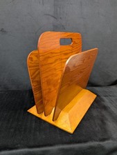 Vintage Handmade Magazine Rack Record Holder Documents MCM Retro Granny Core