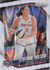 2025 Panini Prizm WNBA #112 Stefanie Dolson White Seismic Prizms