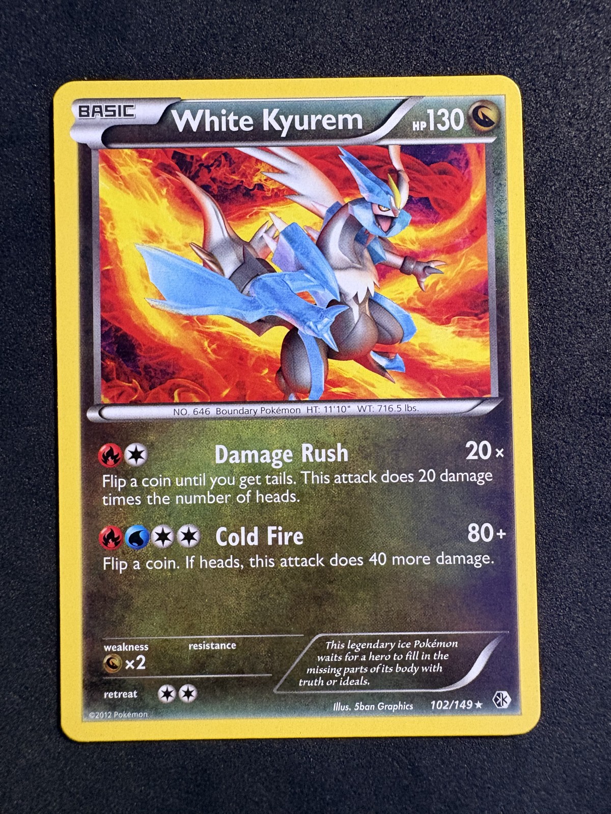 White Kyurem 102/149 Boundaries Crossed Regular