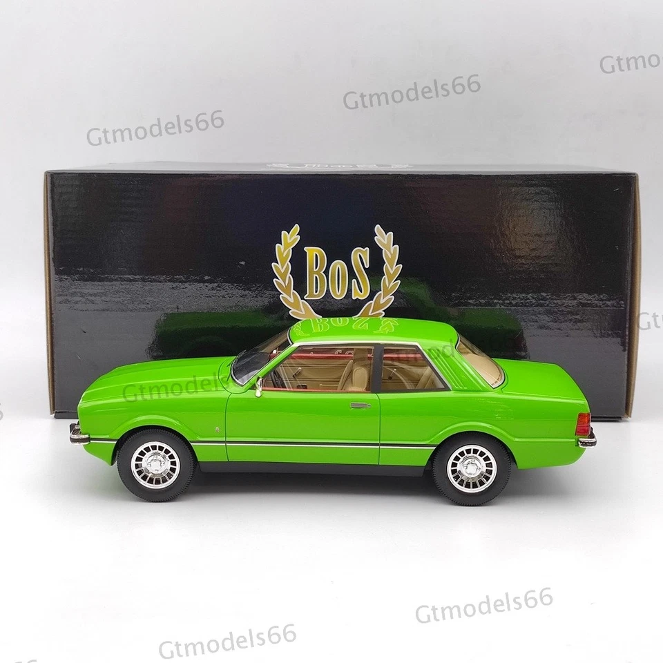 BOS 1/18 Ford Taunus TC2 Ghia 1976 Green BOS167 Resin Model Car Collection Used - Image 2 of 4