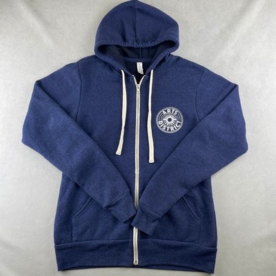 Arts District Hoodie Mens S Blue Bella+Canvas Sweatshirt Graphic Logo LA Rare