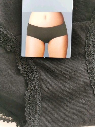 M&S 2x3pk Cotton Rich Low Rise Shorts, Black or mixed, Size 8,12,14,16 - Picture 6 of 12