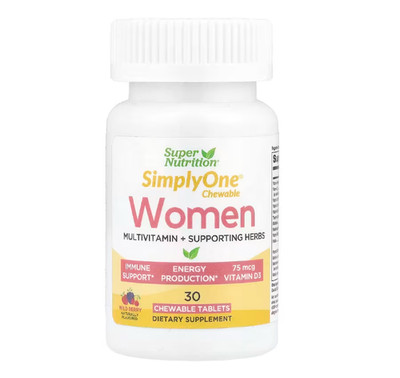 Super Nutrition, SimplyOne, Multivitamin + Unterstützende Kräuter Frauen, 30 Stk