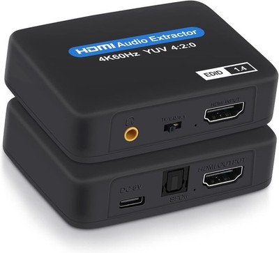 NEWCARE HDMI Audio Extractor, Hdmi to hdmi + Optical Toslink SPDIF + 3.5mm
