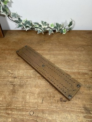 VINTAGE 1940-1950er JAHRE CRIBBAGE BOARD KUPFER & HOLZ