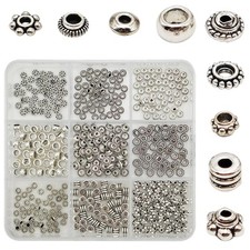 Antique Silver Spacer Beads 4 5mm Metal Alloy Loose Beads for Jewelry Making