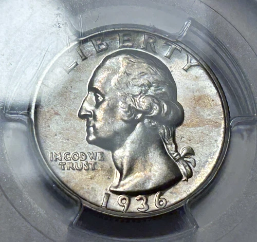 1936 WASHINGTON QUARTER  PCGS PR 66