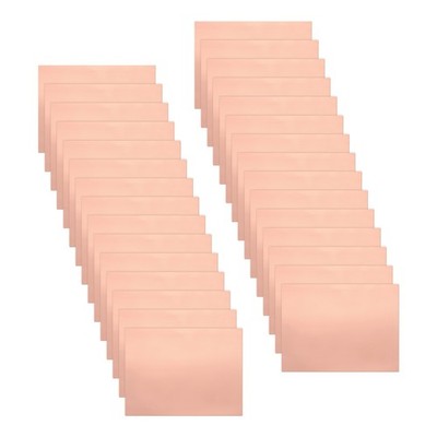 Single-Sided Conductive Copper Foil Sheets 100 x 75 x 0.05mm for Crafts 30 Pcs