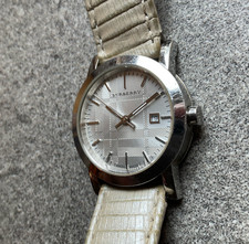 Burberry BU1873 Womens Watch 28mm Silver Tone...