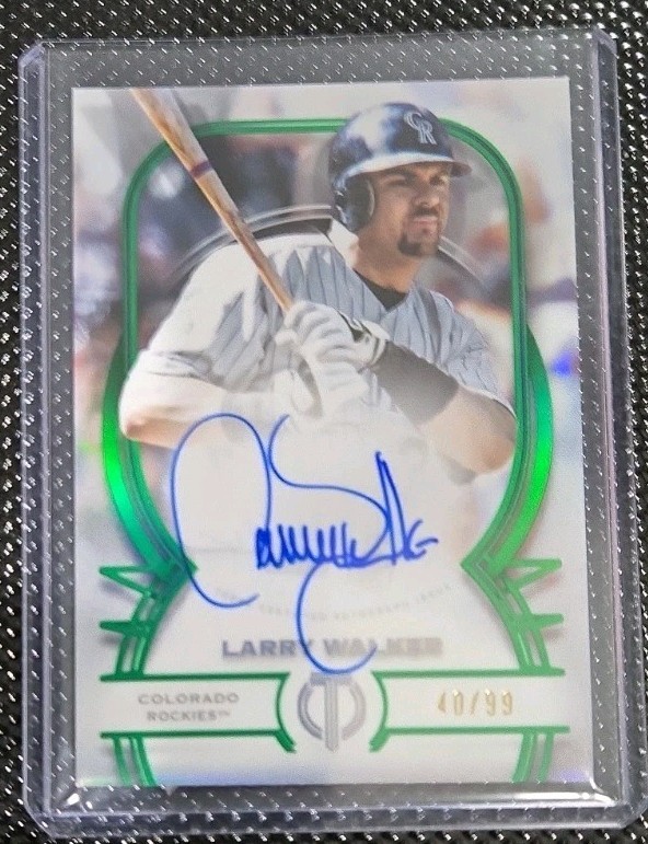 Topps 2026 Tribute Larry Walker Rockies Tribute Autographs Green Auto TA-LW #/99