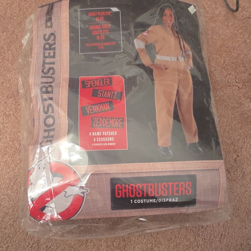 Ghostbusters Jumpsuit Halloween Costume Licensed Women's Plus 2XL 18/20 NEW