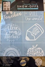 NEW Show-Offs Specialty Stencils BEST TEACHER EVER Theme Adhesive Flex Reusable