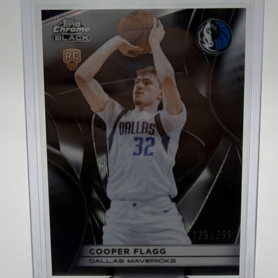 💥Topps Chrome Black 2024-25 Cooper Flagg Rookie #101 Mavericks 129/299 💥