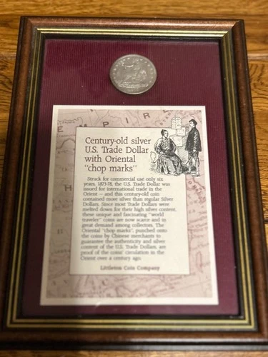 1875-S $1 Trade Dollar San Francisco “Chop Mark” US Coin