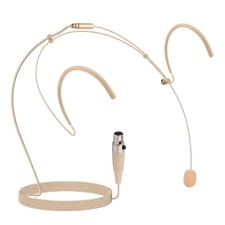 Pyle Pro Dual Over-Ear Headset Microphone Omni-Directional 4-Pin Beige