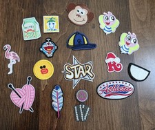 Lot Of 15 SMALL RANDOM FUN PATCHES - Heart Monkey Bee Flamingo  MORE