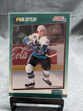 1991 Score Rob Zettler #93T San Jose Sharks Hockey Card NM-MT Ungraded