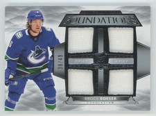 2021-22 UD The Cup Foundations Quad Jersey Patch Brock Boeser 38/49 #F-BB