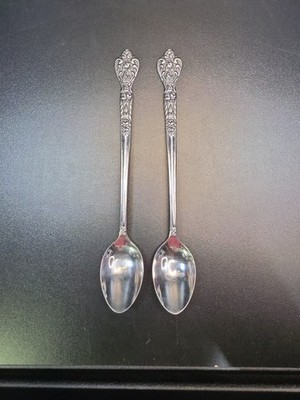 Vintage Versailles Stainless Flatware Set of 2 Iced Tea Spoons