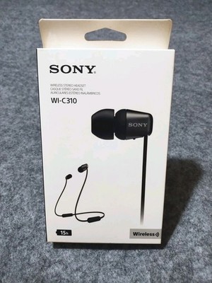 SONY WI-C310 Bluetooth Wireless Stereo In-Ear Headphones Black Sealed NEW 