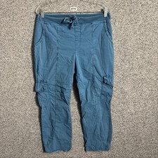 XCVI Wearables Women's Size Medium Blue Lilou Legging 2.0 Poplin Cargo Pant