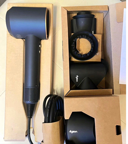Dyson Supersonic Standard Hair Dryer Black with Diffuser Attachment