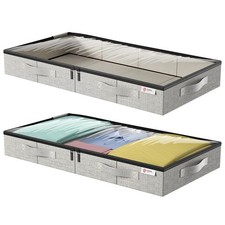 4.5 Inches Under Bed Storage Containers2 Pack Low Profile Underbed Storage Bo...
