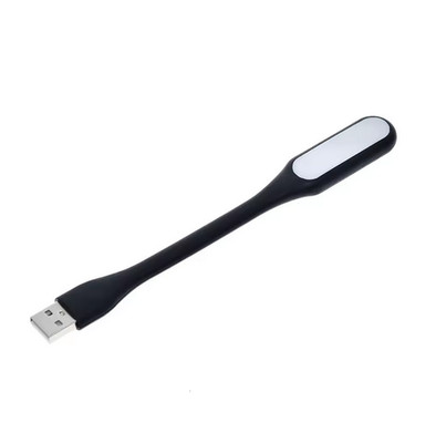 Mini USB LED Leselampe Schwarz Flexible tragbare Leuchte für Laptop Kaltweiß