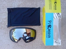 Pirahna Ski Snow Goggles Adult Adjustable ATV SNOWMOBILE Mirror New
