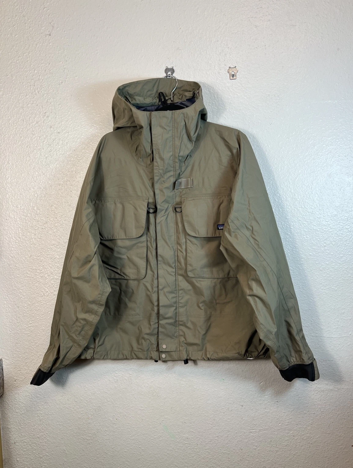 Vintage Patagonia SST Jacket Mens XL Green Fly Fishing Wading Waterproof 2001