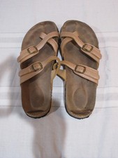 Birkenstock Slide Sandal Mayari Sz 8.5 Graceful Taupe Toe Loop