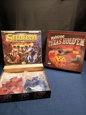 STRATEGO Classic Board Game of Battlefield Strategy & YAHTZEE Texas Hold'em seal