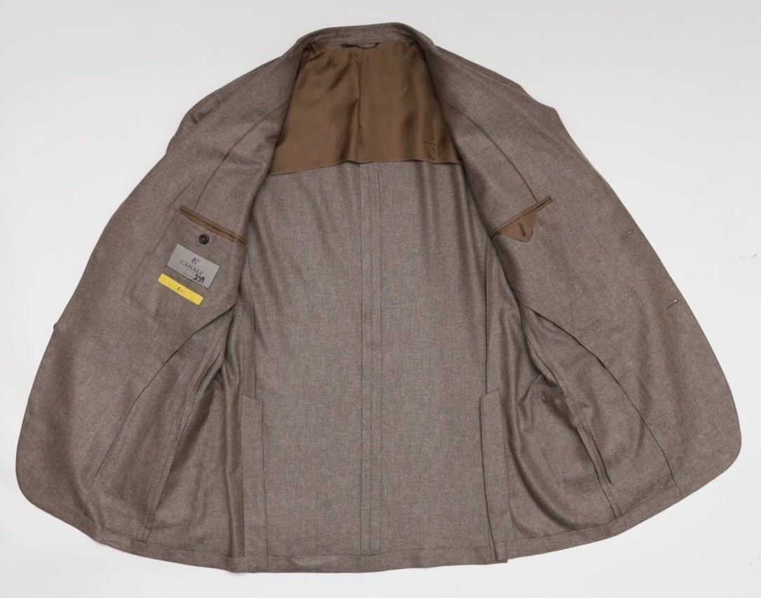 Canali Kei Cashmere Silk Blazer Coat Jacket Size 56 L/ US 46 L in