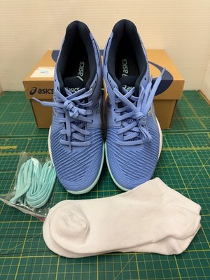 Asics DAMEN NETBURNER BALLISTIC FF 2 PERIWINKLE BLAU/REINES SILBER GRÖSSE UK 6