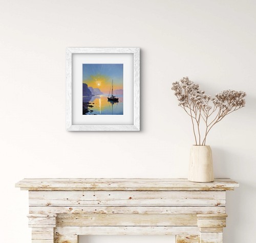 Beautiful Sunset Art Print | Limited Edition Sailboat Art Collectible | Decor - Picture 3 of 5
