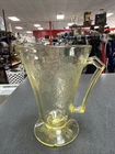 Hazel Atlas Florentine No.2 Depression Glass Pitcher- Yellow