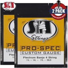2-PACK SIT PB41126 Pro-Spec Custom Gauge Plectrum Banjo Strings 11-26