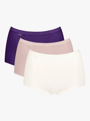 Sloggi Basic+  3 Pack  Multicolour Maxi Knickers Lycra Freefit  Pack Soft Cotton