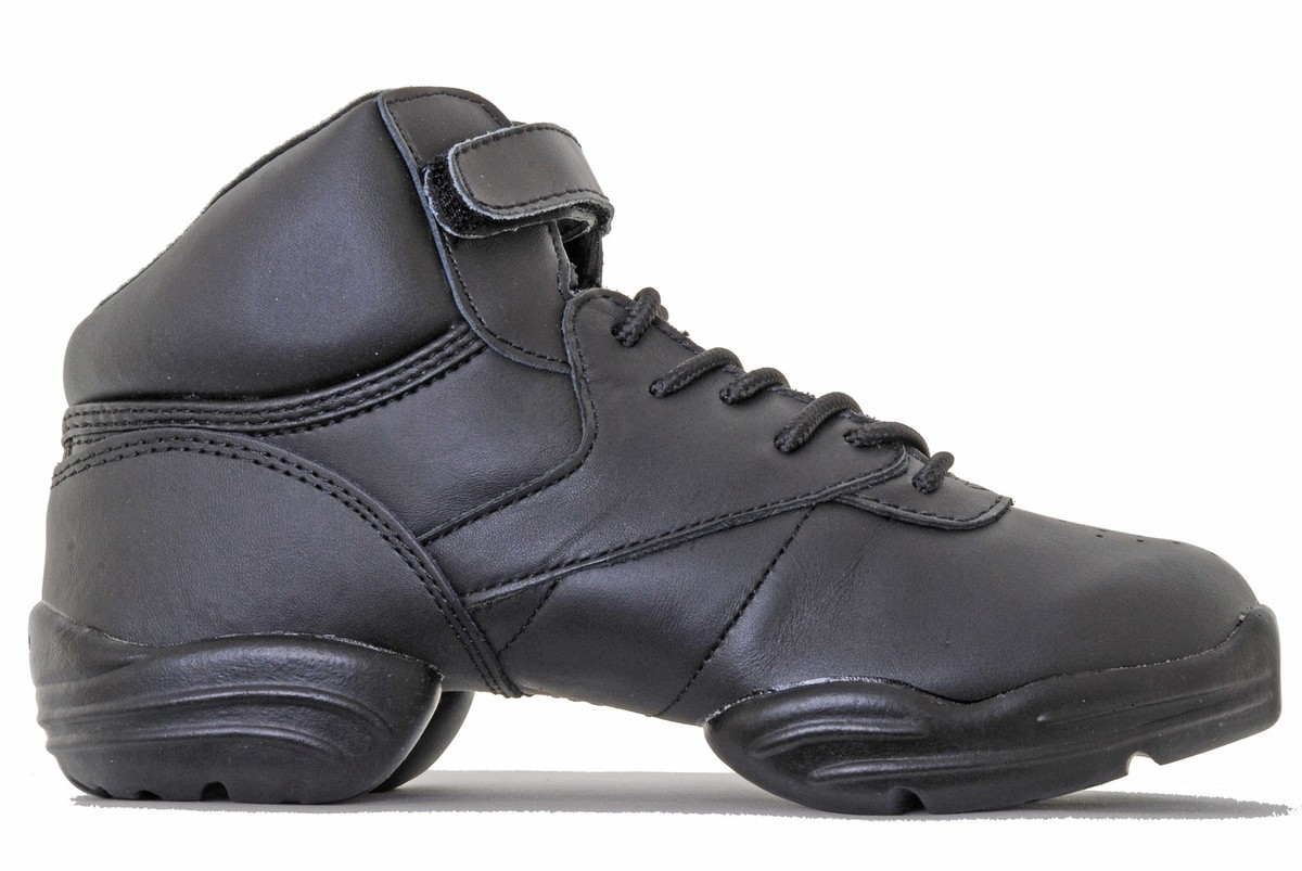 Capezio DS01 High Top Split Sole Dansneaker Trainer Black UK